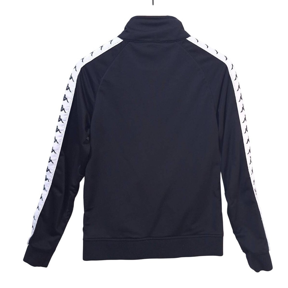 Kappa Track Jacket‎ Full Zip Black White Logo Tape Athleisure Womens S Retro - Picture 2 of 11